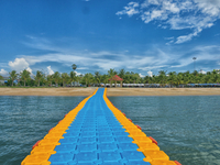 Nuevo estilo de pontones de HDPE Muelle de motos acuáticas Muelle de pontones flotantes