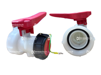 Accesorios de IBC, válvula de mariposa de bola y mariposa de IBC para un contenedor HDPE 1000L